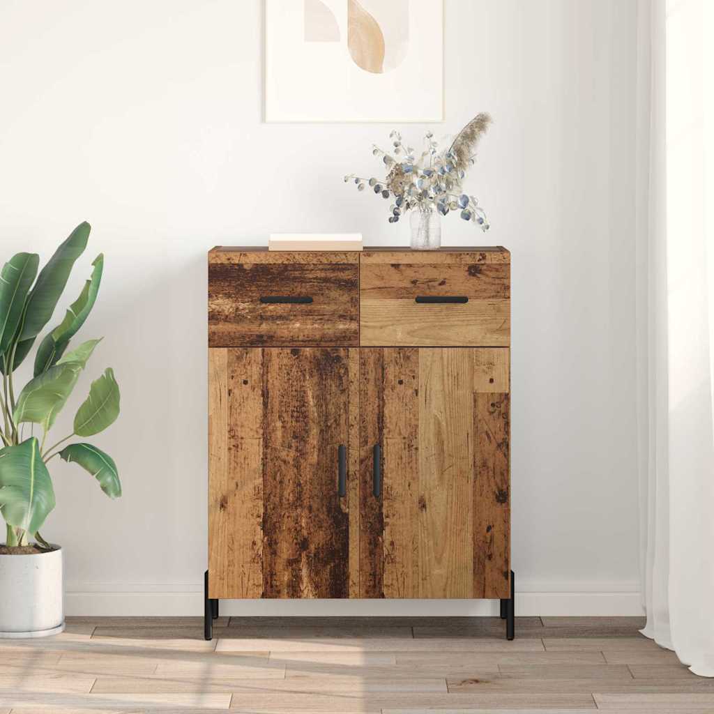 Dressoir met lade Oud Hout 69,5 x 34 x 90 cm Bewerkt hout