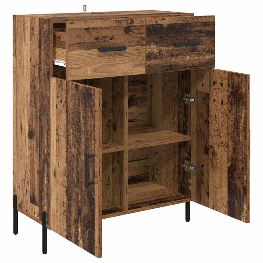 Dressoir met lade Oud Hout 69,5 x 34 x 90 cm Bewerkt hout
