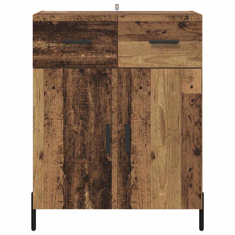 Dressoir met lade Oud Hout 69,5 x 34 x 90 cm Bewerkt hout