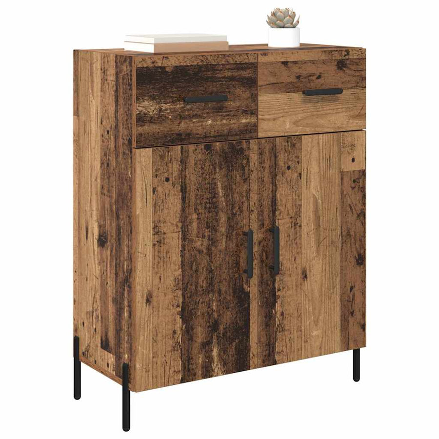 Dressoir met lade Oud Hout 69,5 x 34 x 90 cm Bewerkt hout
