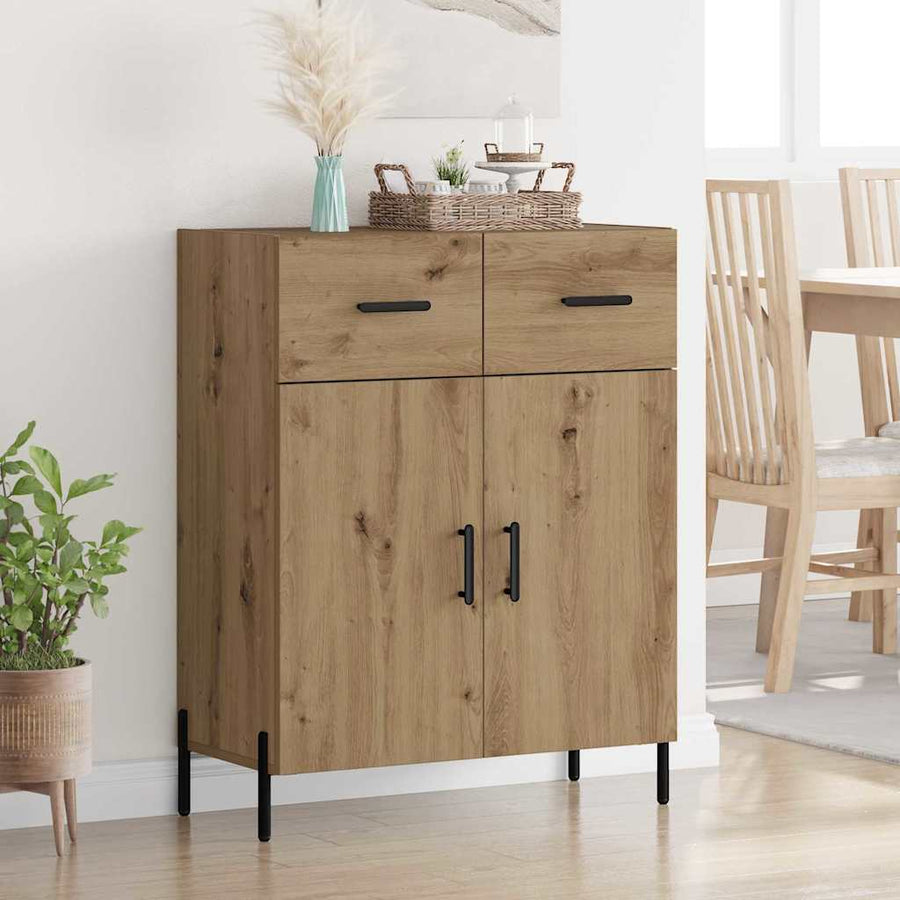 Dressoir met lade Artisan Eiken 69,5 x 34 x 90 cm Bewerkt hout
