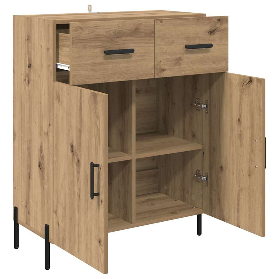 Dressoir met lade Artisan Eiken 69,5 x 34 x 90 cm Bewerkt hout