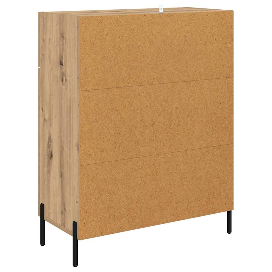 Dressoir met lade Artisan Eiken 69,5 x 34 x 90 cm Bewerkt hout
