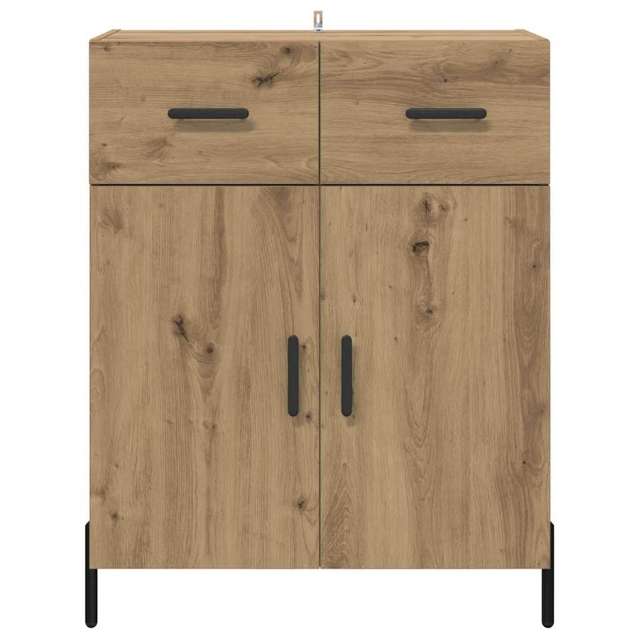 Dressoir met lade Artisan Eiken 69,5 x 34 x 90 cm Bewerkt hout