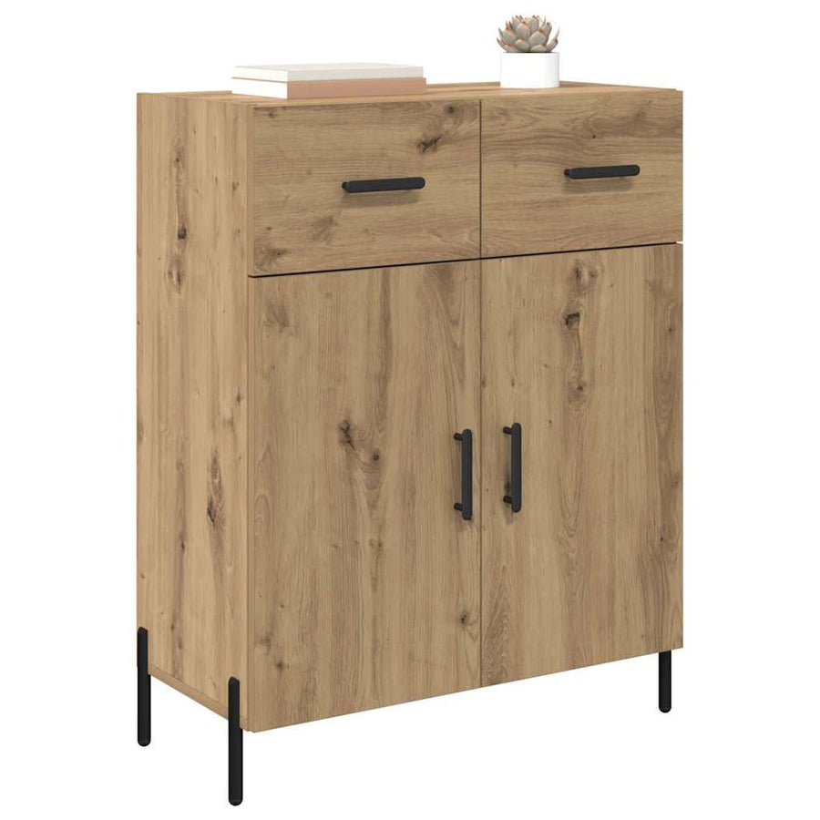 Dressoir met lade Artisan Eiken 69,5 x 34 x 90 cm Bewerkt hout