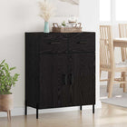 Sideboard with Drawer Black Oak 69.5 x 34 x 90 cm Engineered Wood