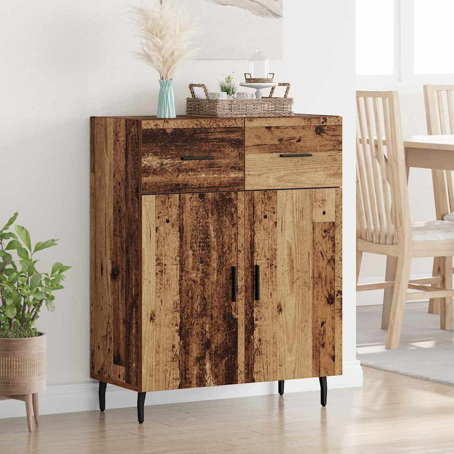 Dressoir met lade Oud Hout 69,5 x 34 x 90 cm Bewerkt hout