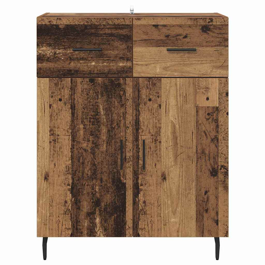 Dressoir met lade Oud Hout 69,5 x 34 x 90 cm Bewerkt hout