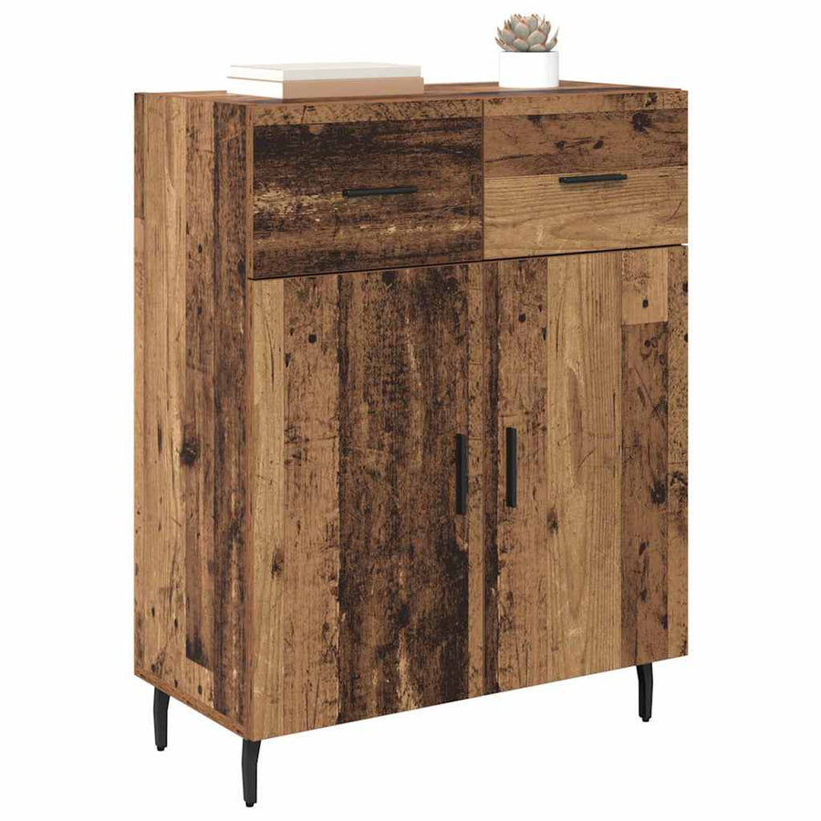 Dressoir met lade Oud Hout 69,5 x 34 x 90 cm Bewerkt hout