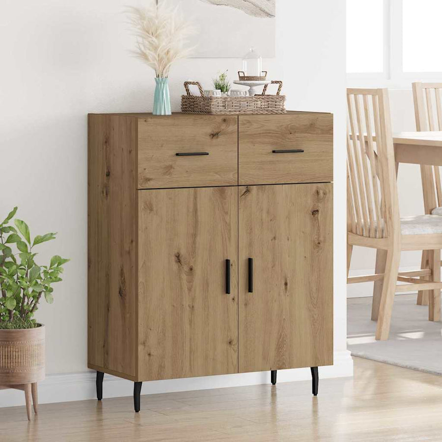 Dressoir met lade Artisan Eiken 69,5 x 34 x 90 cm Bewerkt hout
