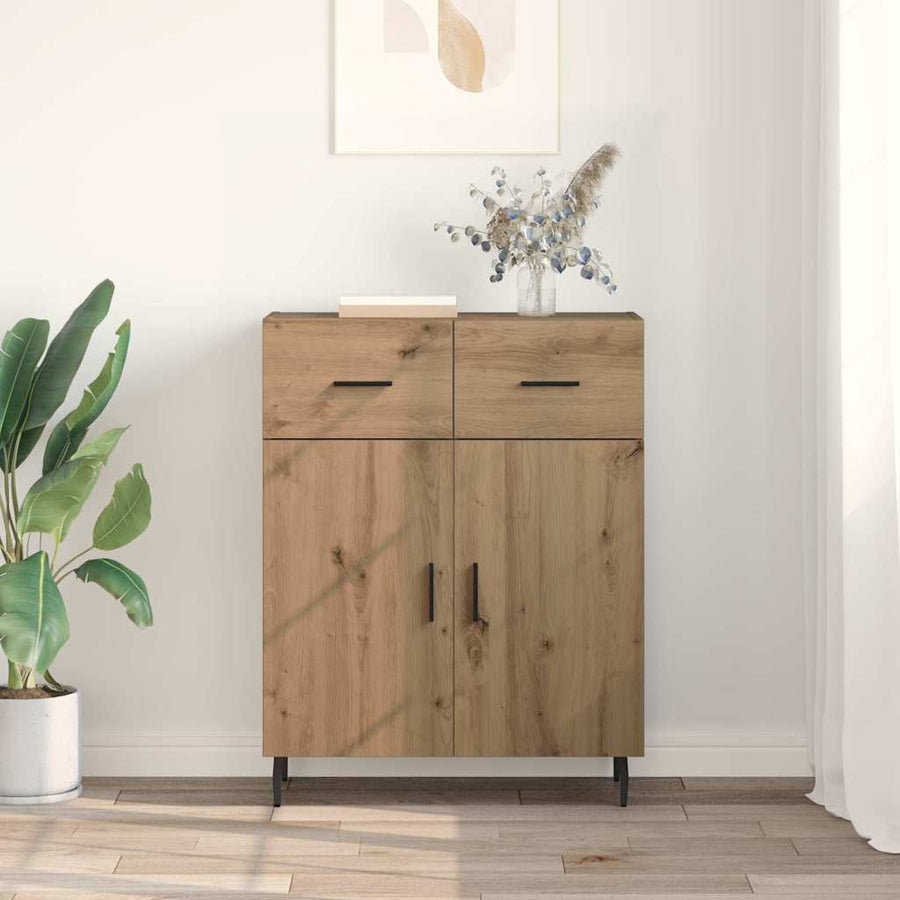 Dressoir met lade Artisan Eiken 69,5 x 34 x 90 cm Bewerkt hout