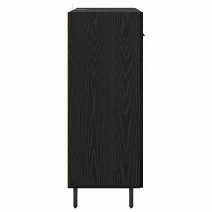 Dressoir met lade Zwart Eiken 69,5 x 34 x 90 cm Bewerkt hout