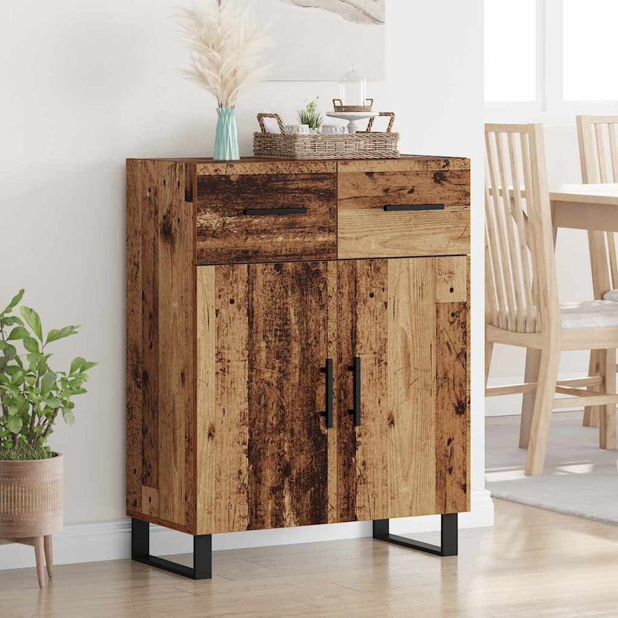 Dressoir met lade Oud Hout 69,5 x 34 x 90 cm Bewerkt hout