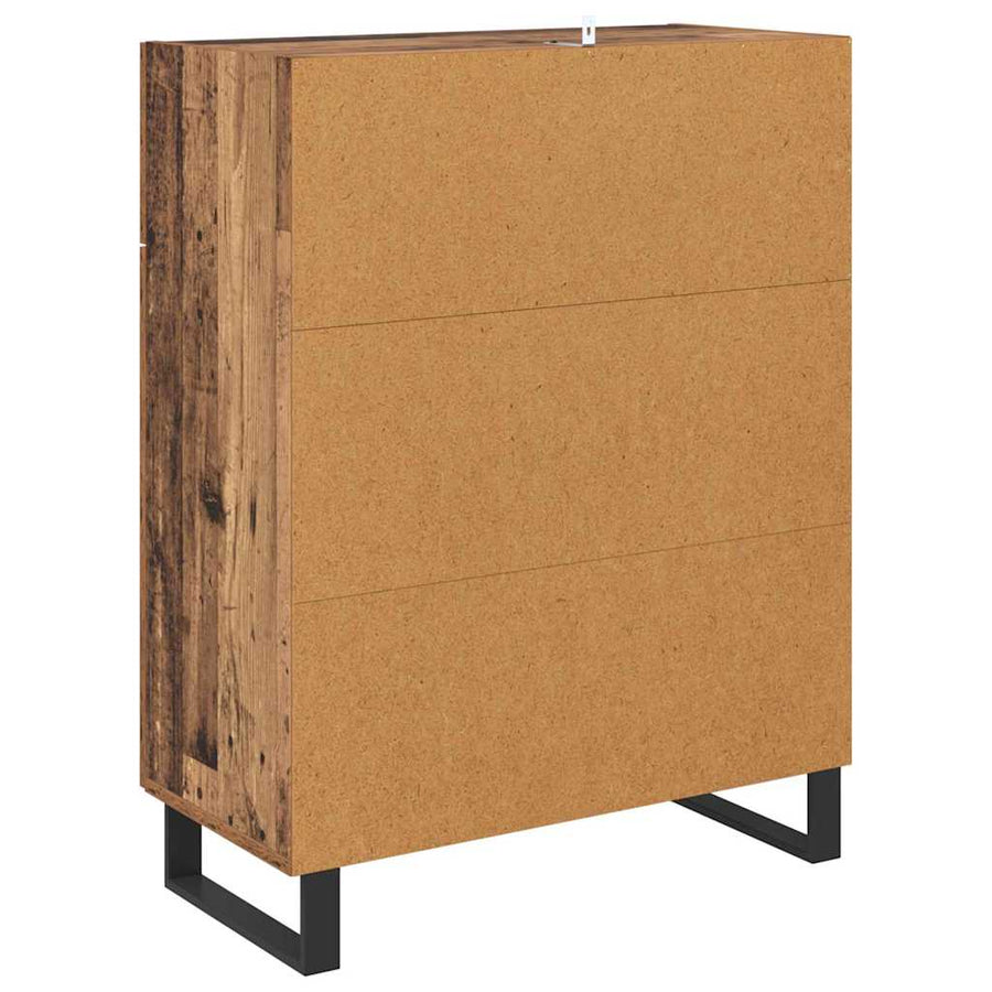 Dressoir met lade Oud Hout 69,5 x 34 x 90 cm Bewerkt hout