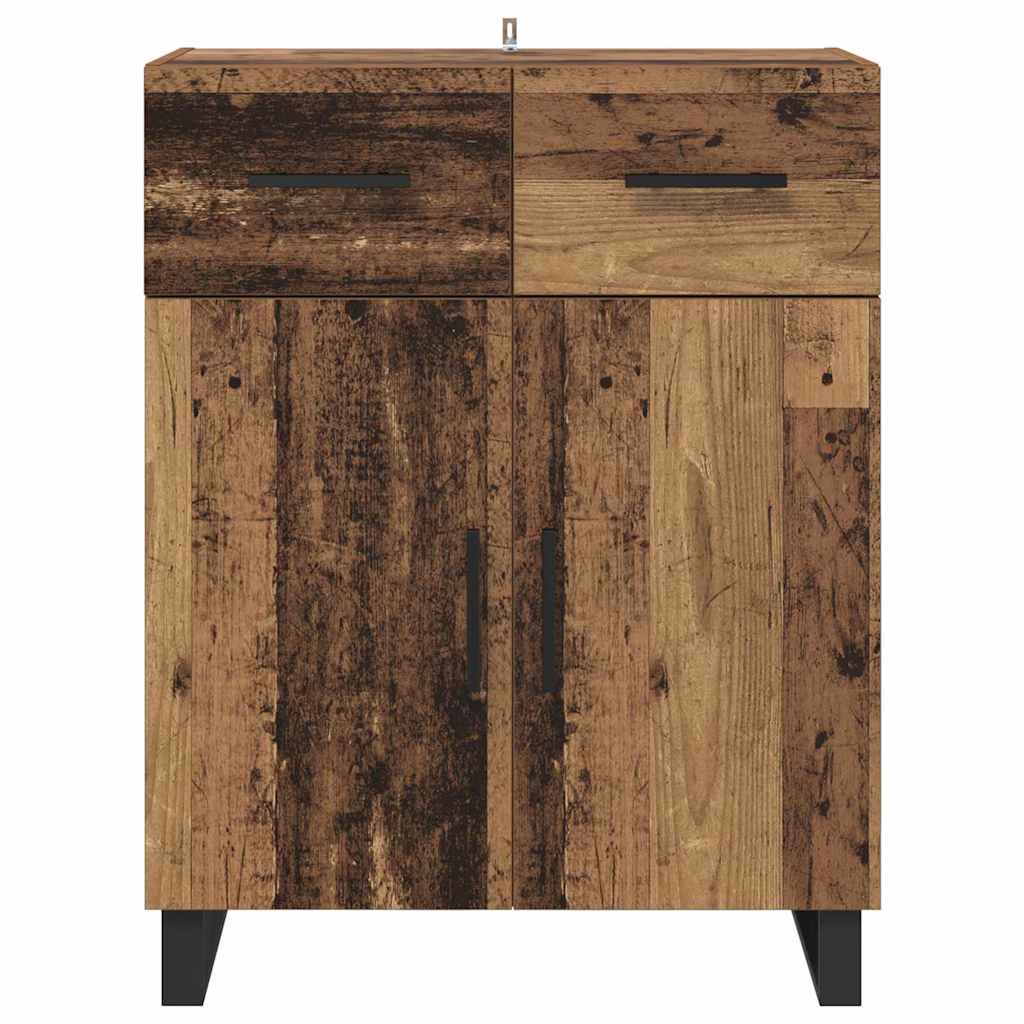 Dressoir met lade Oud Hout 69,5 x 34 x 90 cm Bewerkt hout