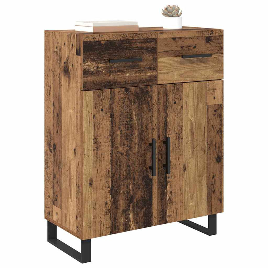 Dressoir met lade Oud Hout 69,5 x 34 x 90 cm Bewerkt hout