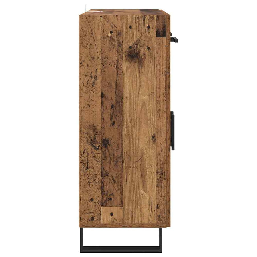 Dressoir met lade Oud Hout 69,5 x 34 x 90 cm Bewerkt hout