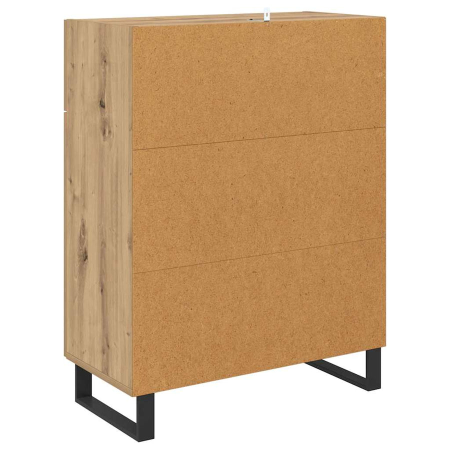 Dressoir met lade Artisan Eiken 69,5 x 34 x 90 cm Bewerkt hout