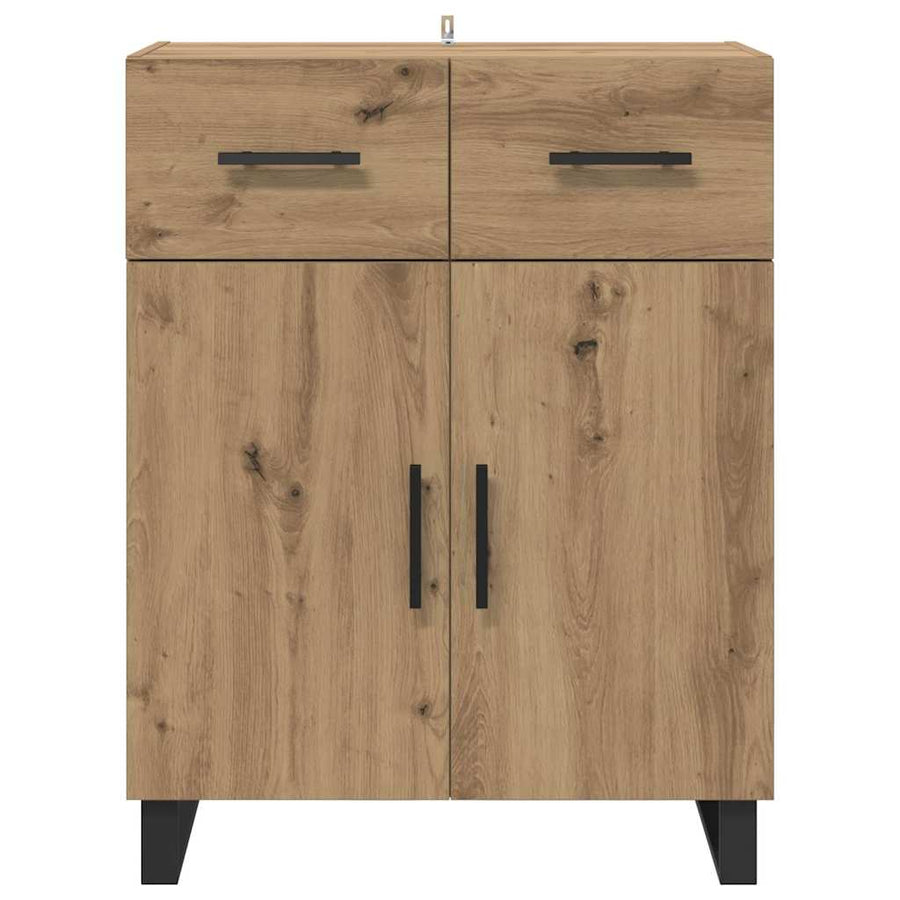 Dressoir met lade Artisan Eiken 69,5 x 34 x 90 cm Bewerkt hout