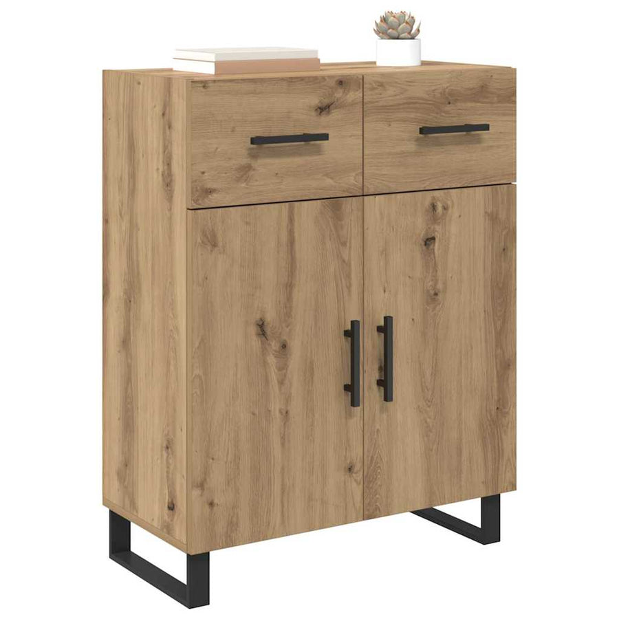 Dressoir met lade Artisan Eiken 69,5 x 34 x 90 cm Bewerkt hout