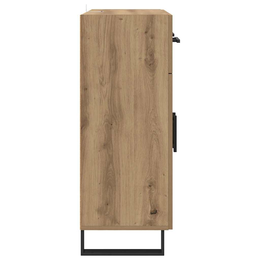 Dressoir met lade Artisan Eiken 69,5 x 34 x 90 cm Bewerkt hout