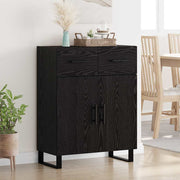 Dressoir zwart eiken 69,5x34x90 cm