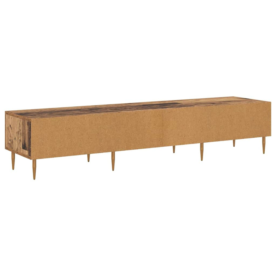 TV-kast met lade Oud Hout 150 x 36 x 30 cm Bewerkt hout