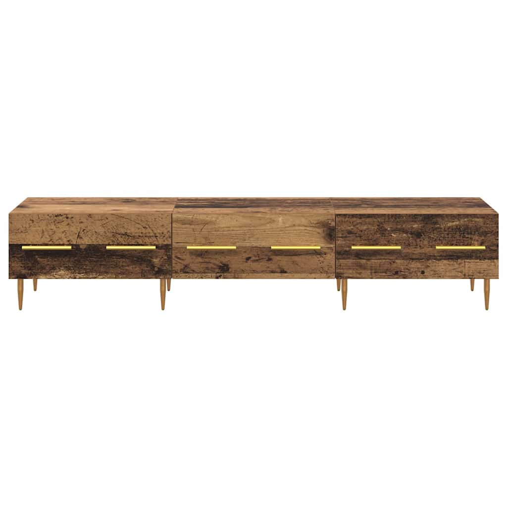 TV-kast met lade Oud Hout 150 x 36 x 30 cm Bewerkt hout