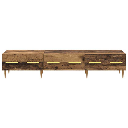 TV-kast met lade Oud Hout 150 x 36 x 30 cm Bewerkt hout