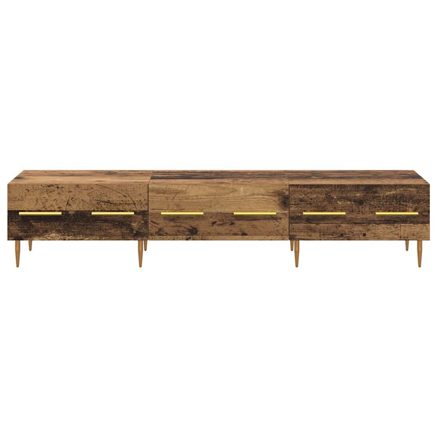 TV-kast met lade Oud Hout 150 x 36 x 30 cm Bewerkt hout