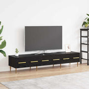 TV-kast 150x36x30 cm zwart eiken met lade