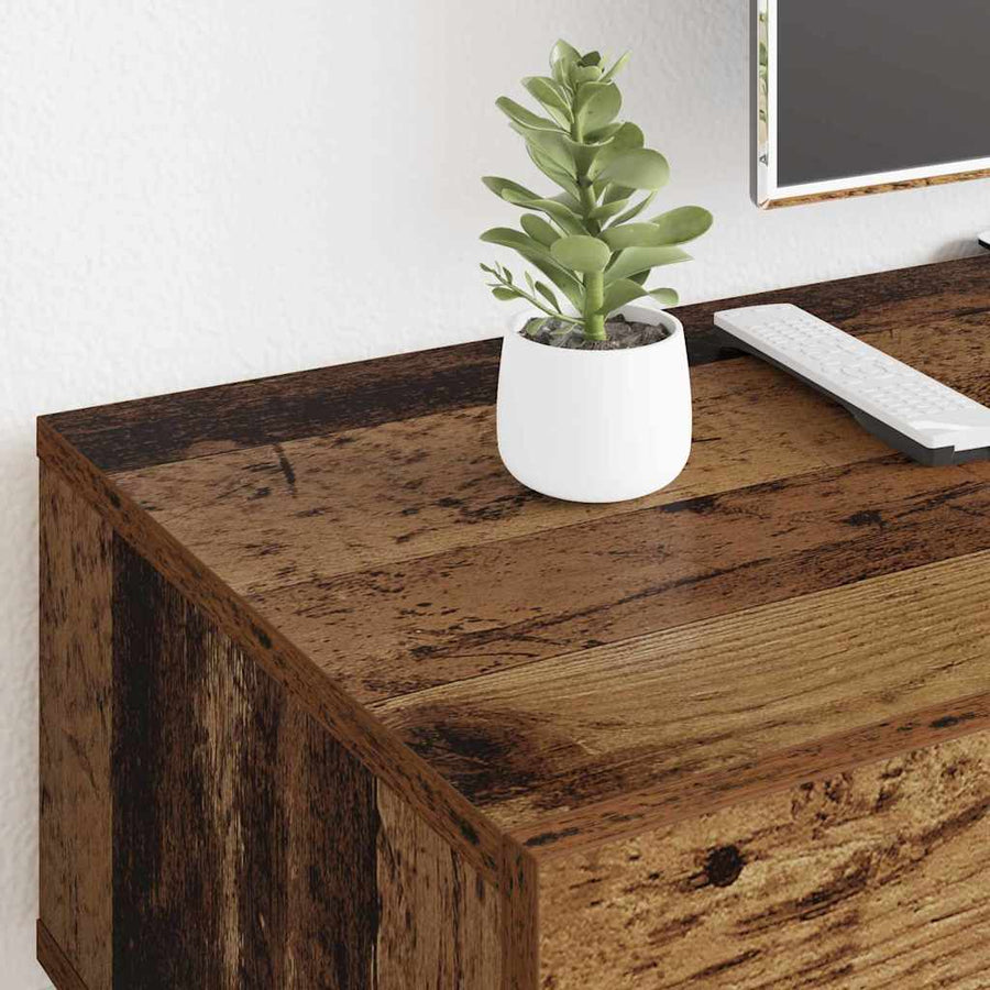 TV-kast met lade Oud hout 150 x 36 x 30 cm Bewerkt hout
