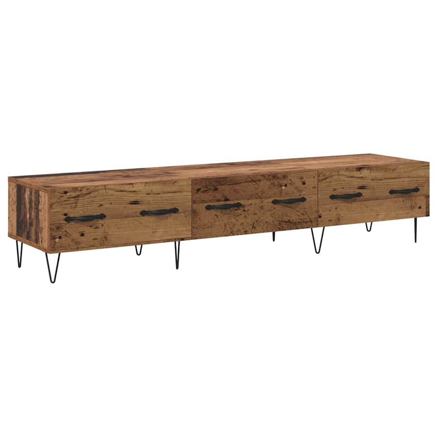 TV-kast met lade Oud hout 150 x 36 x 30 cm Bewerkt hout