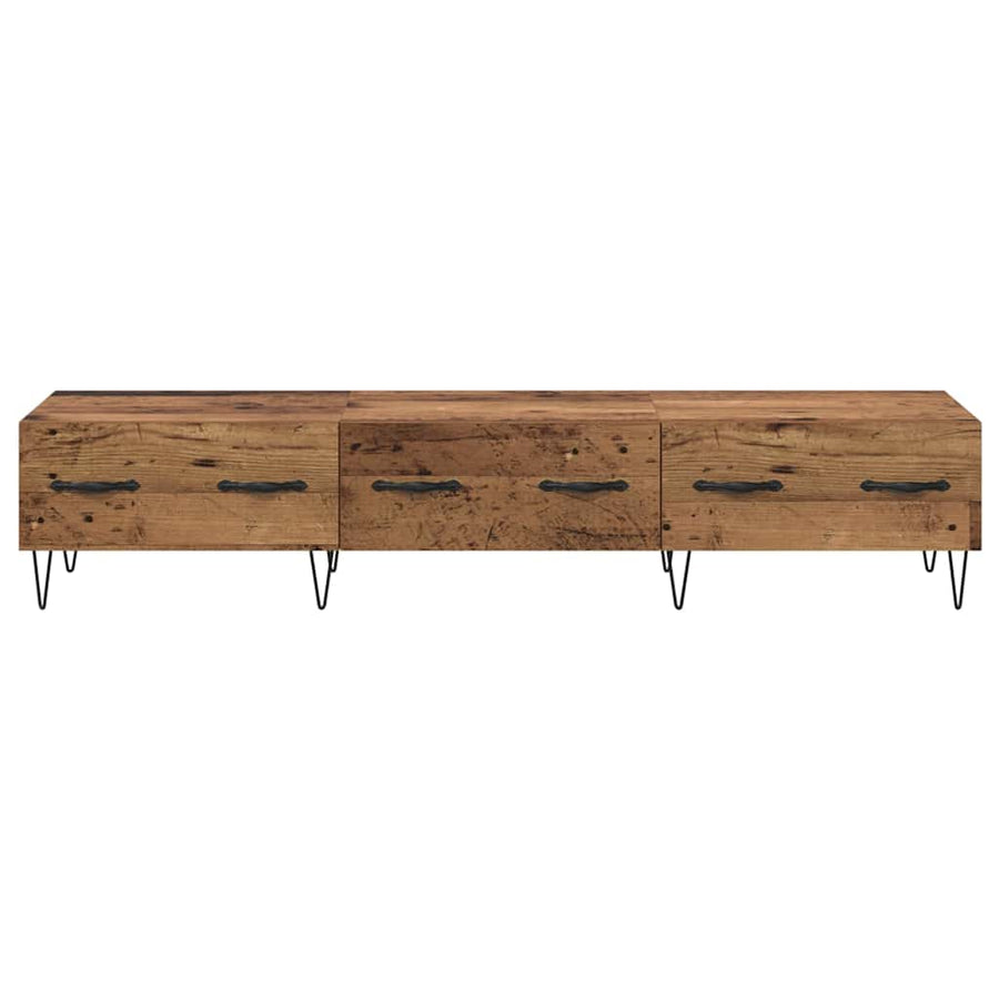 TV-kast met lade Oud hout 150 x 36 x 30 cm Bewerkt hout