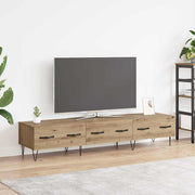 Tv-kast 150x36x30 cm bewerkt hout eikenkleurig