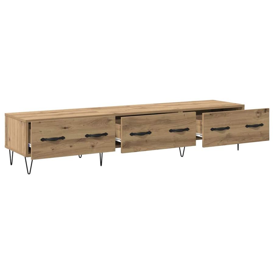 TV-kast artisanaal eikenkleurig 150 x 36 x 30 cm Bewerkt hout