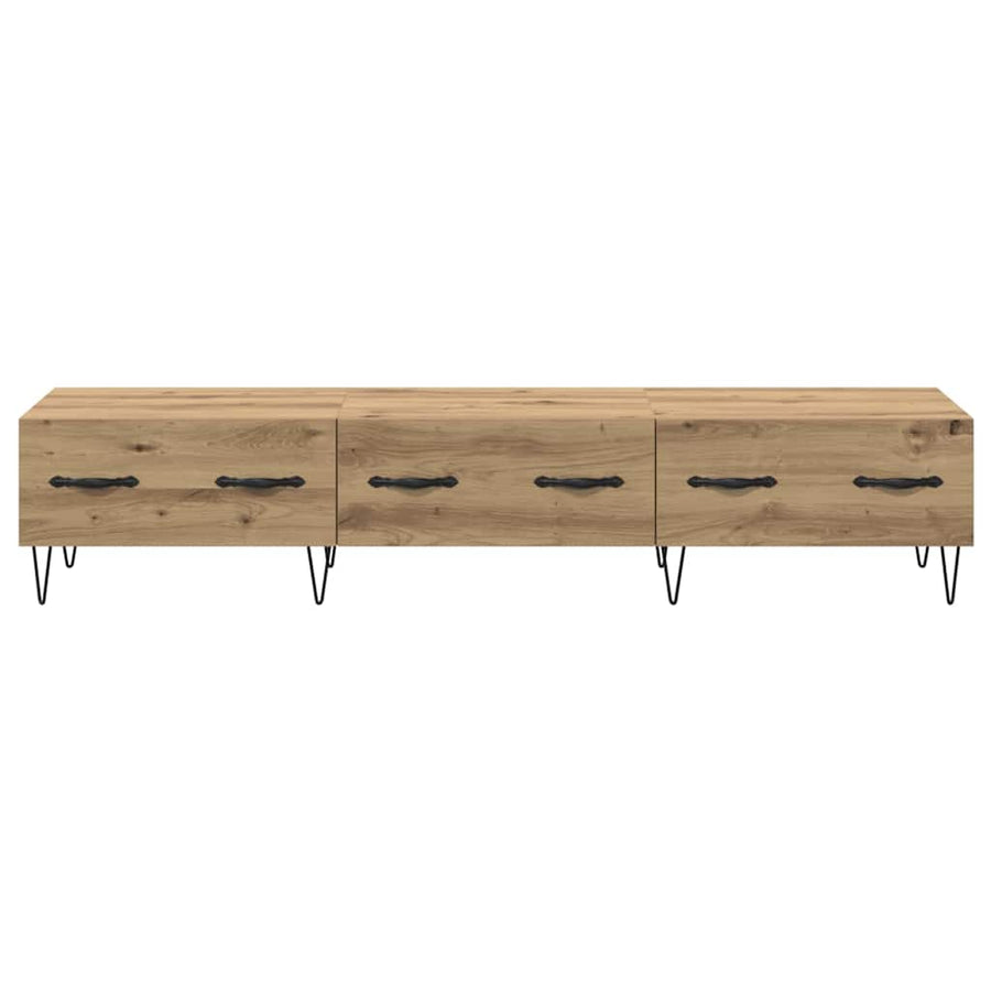 TV-kast artisanaal eikenkleurig 150 x 36 x 30 cm Bewerkt hout
