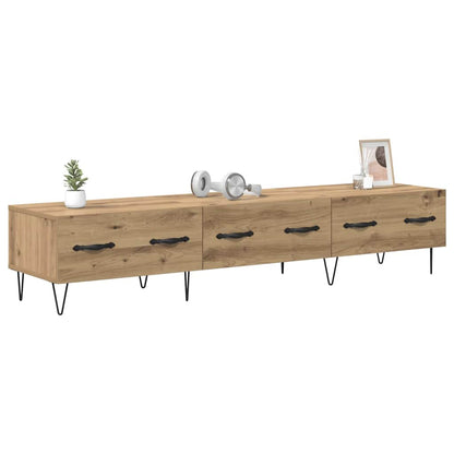 TV-kast artisanaal eikenkleurig 150 x 36 x 30 cm Bewerkt hout