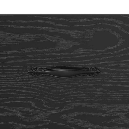 TV-kast met lade Zwart eiken 150 x 36 x 30 cm Bewerkt hout