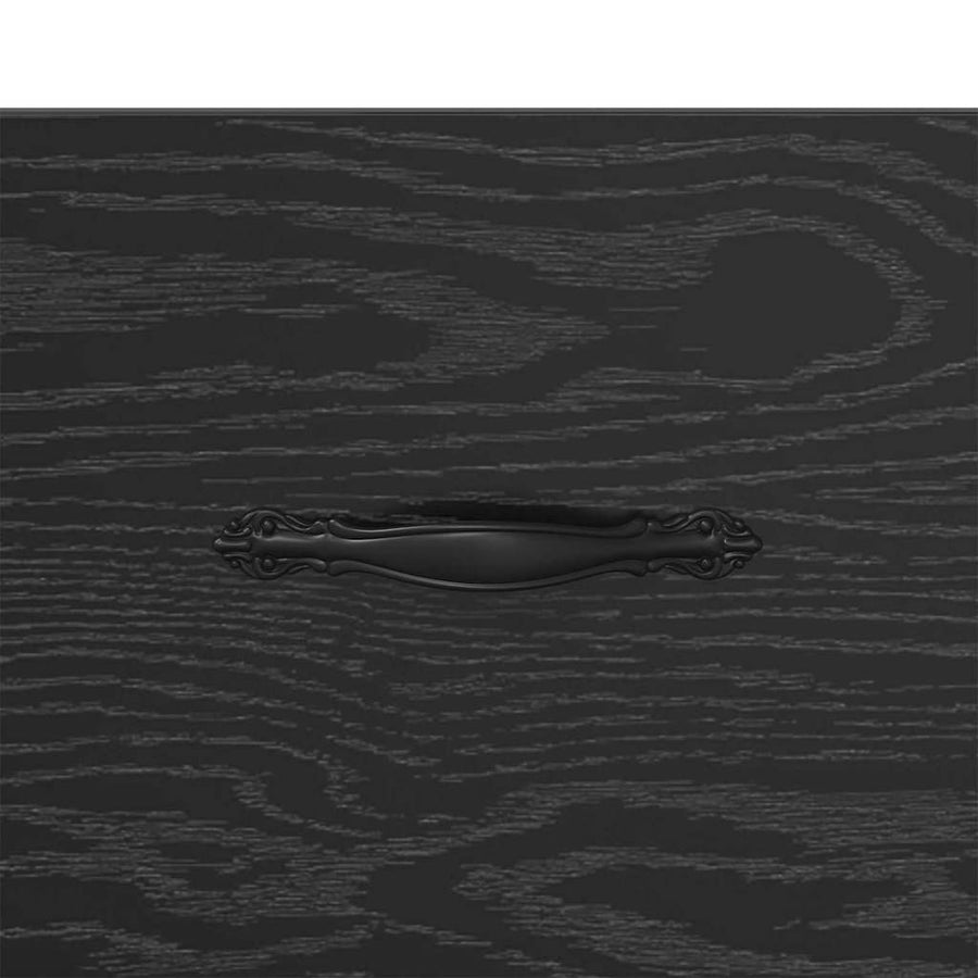 TV-kast met lade Zwart eiken 150 x 36 x 30 cm Bewerkt hout
