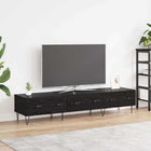 Tv-kast zwart eiken 150x36x30 cm met lade