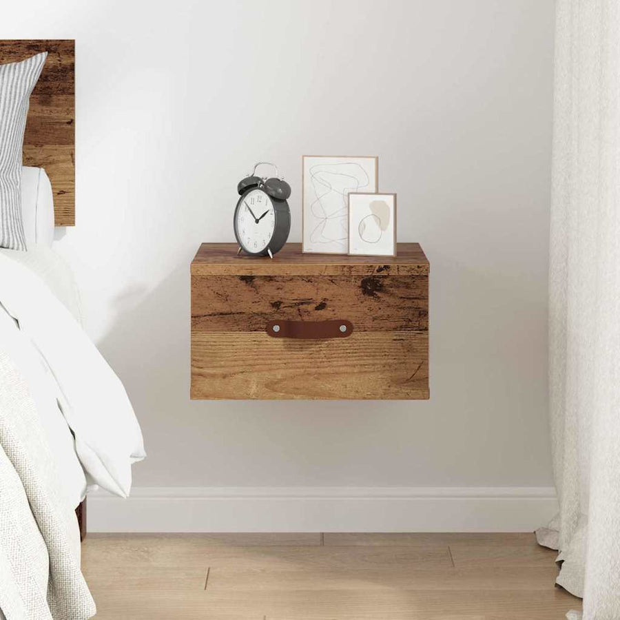 Wandkastje Oud Hout 35 x 35 x 20 cm Bewerkt hout