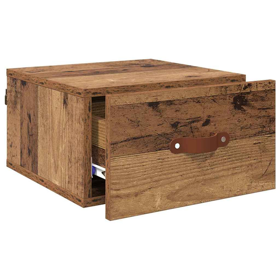 Wandkastje Oud Hout 35 x 35 x 20 cm Bewerkt hout