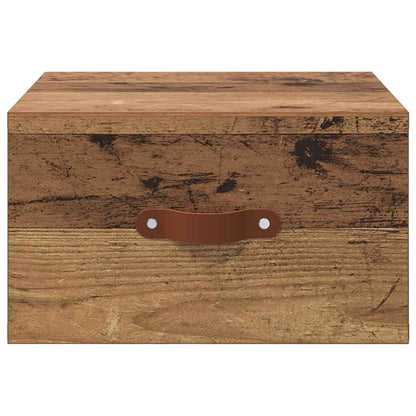 Wandkastje Oud Hout 35 x 35 x 20 cm Bewerkt hout