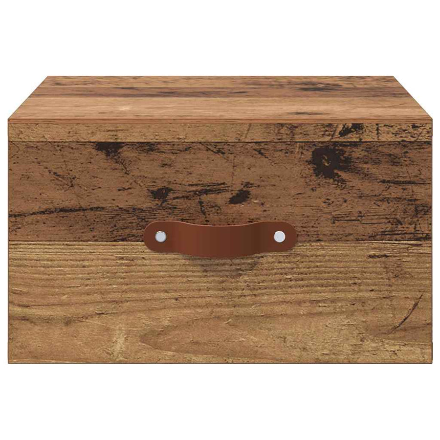 Wandkastje Oud Hout 35 x 35 x 20 cm Bewerkt hout