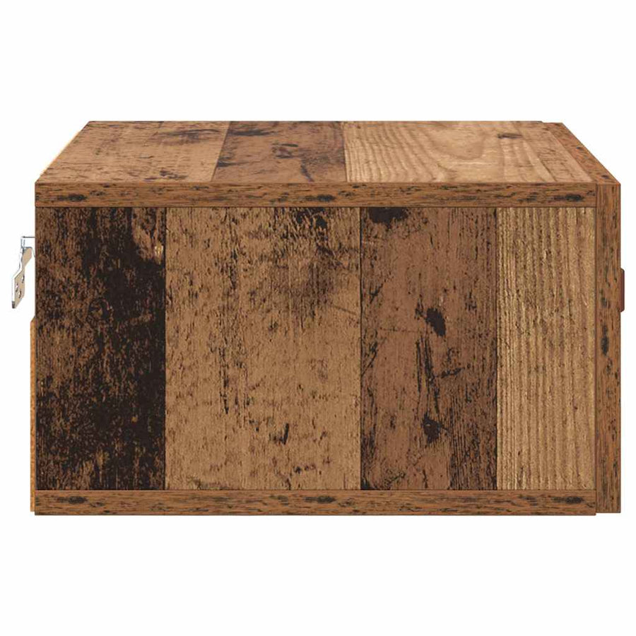 Wandkastje Oud Hout 35 x 35 x 20 cm Bewerkt hout