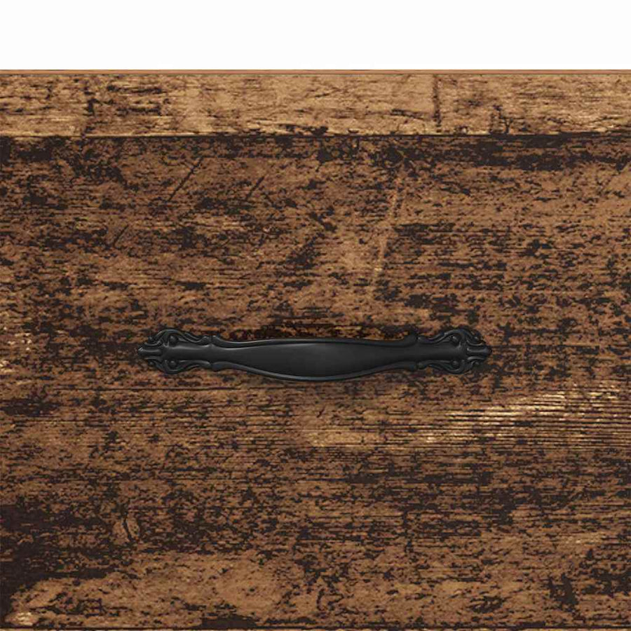 Nachtkastje met lade Oud hout 35 x 35 x 20 cm Bewerkt hout