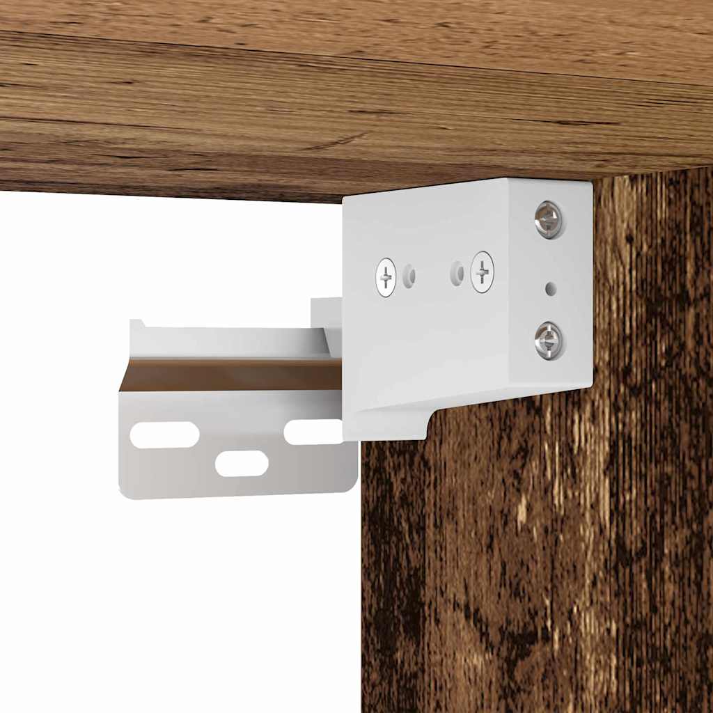 Nachtkastje met lade Oud hout 35 x 35 x 20 cm Bewerkt hout