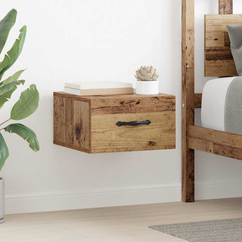 Nachtkastje 2 pcs Oud hout 35 x 35 x 20 cm Bewerkt hout