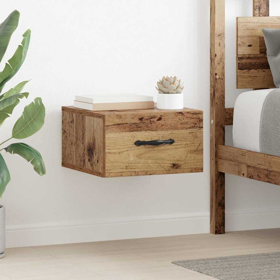 Nachtkastje 2 pcs Oud hout 35 x 35 x 20 cm Bewerkt hout
